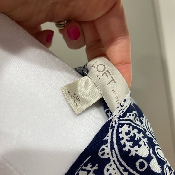 LOFT Blue Sheath Midi Dress Sleeveless Halter - Picture 3 of 3